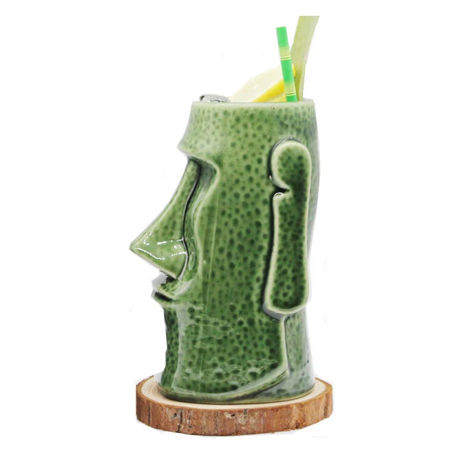 1PCS  Ceramic Tiki Mugs Art Crafts Creative Hawaii Mugs Easter Island Tiki Mug 650ml