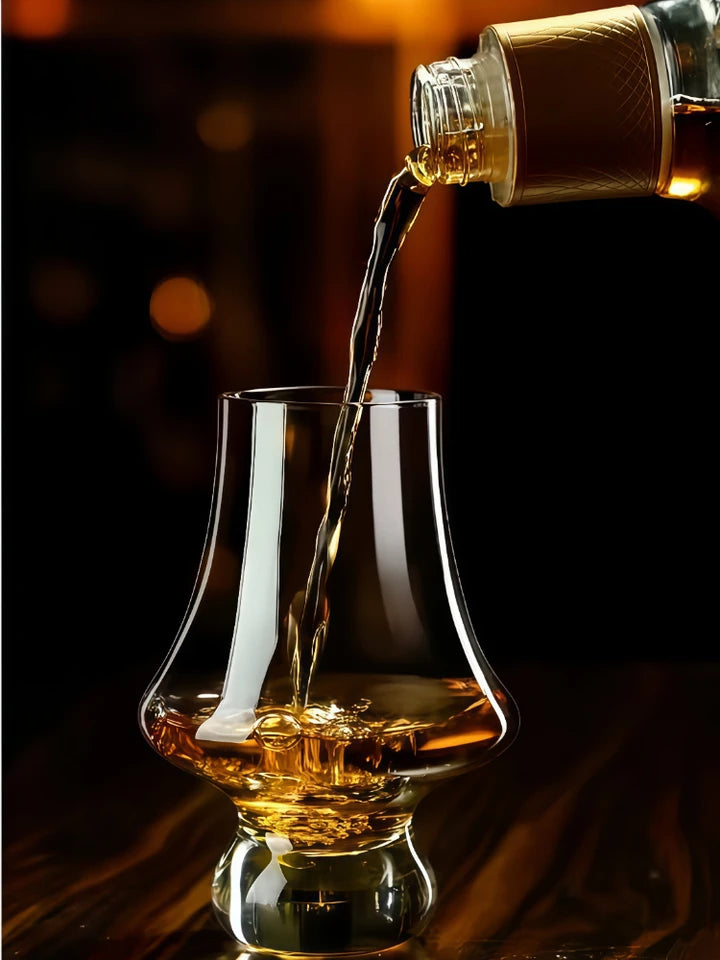 Crystal Whiskey Glass Handmade Tulip Design Big Belly Cognac Tasting Cup For Scotch Bourbon Barware Home Bar Gift Set