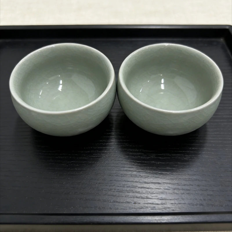 Japanese Style Crackle Glaze Ceramic Gongfu Tea Cup Personal Master Cup for Home Office Solo Drinking Handmade Gift