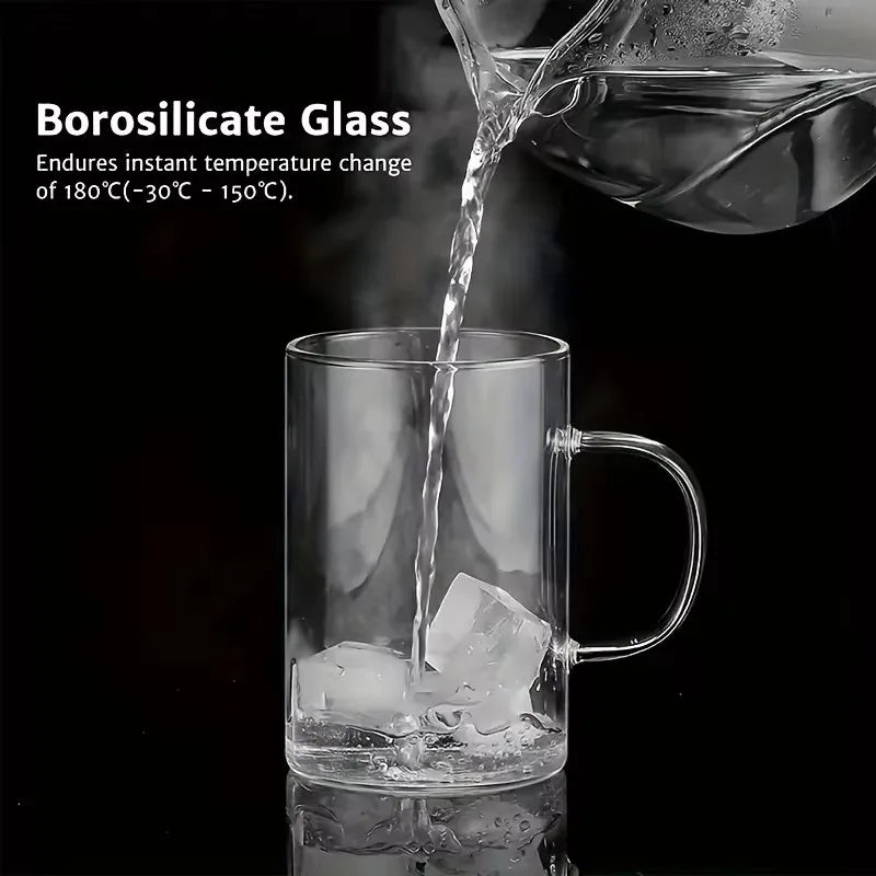 KEMORELA 500ml Glass Cup Tea Infuser Mug Borosilicate Glass Tea Mug With Stainless Steel Infuser Home Office Coffee Drinkware