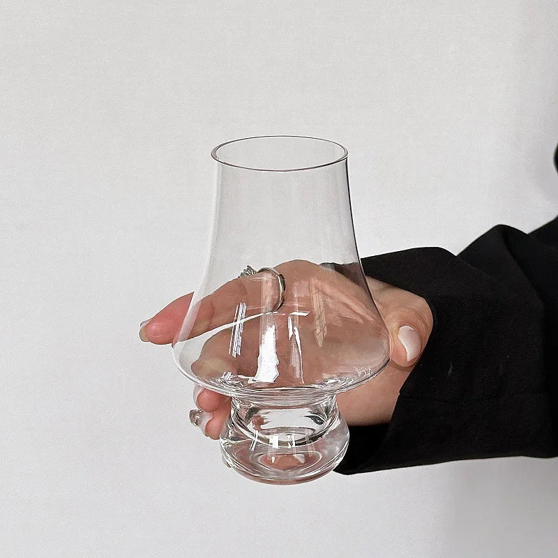 Crystal Whiskey Glass Handmade Tulip Design Big Belly Cognac Tasting Cup For Scotch Bourbon Barware Home Bar Gift Set