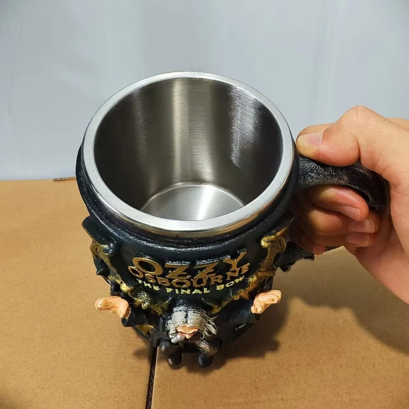 Creative Character Performance Resin Stainless Steel Mug,Personalized Water Cup, Wine Cup Gift, Home Decoration Tea Cup Ornament