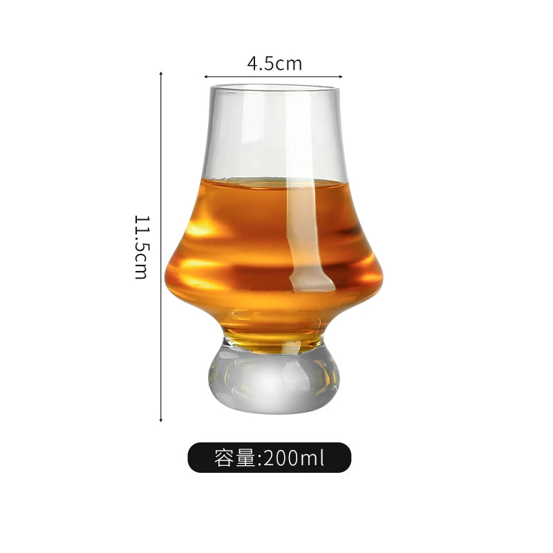Crystal Whiskey Glass Handmade Tulip Design Big Belly Cognac Tasting Cup For Scotch Bourbon Barware Home Bar Gift Set