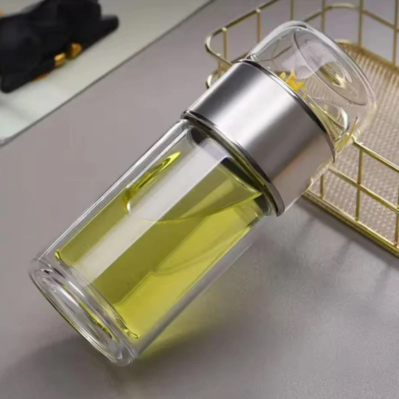 High Borosilicate Glass Tea Water Bottle Double Layer Infuser Tumbler with Tea Filter Drinkware Water Cup for Brewing Bottle